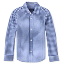 Boys Gingham Poplin Matching Button Down Shirt